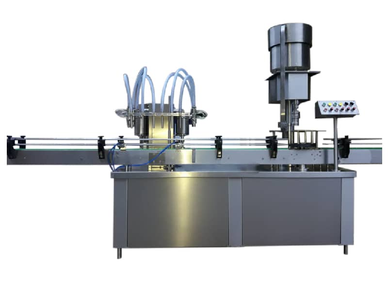 Automatic Monoblock Two Four Six Eight Head Servo Based Volumetric Bottle Jar Filling & Ropp Screw Capping Machine