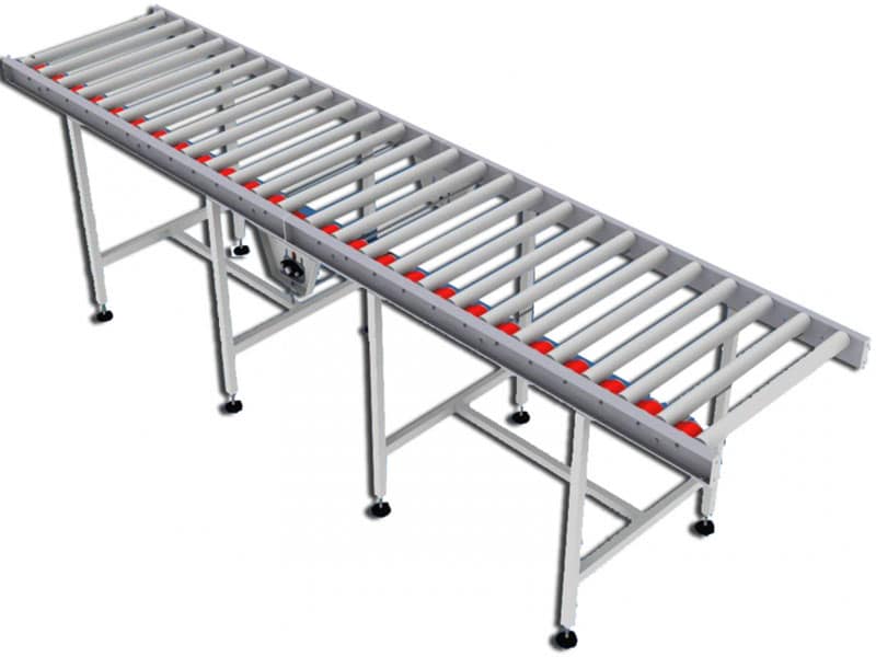 Roller Conveyor Belt - Automatic Dry Syrup Powder Filling Line