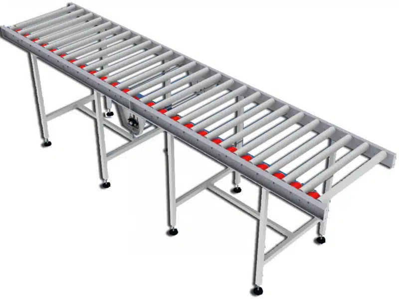 Roller Conveyor Belt - Automatic Dry Syrup Powder Filling Line